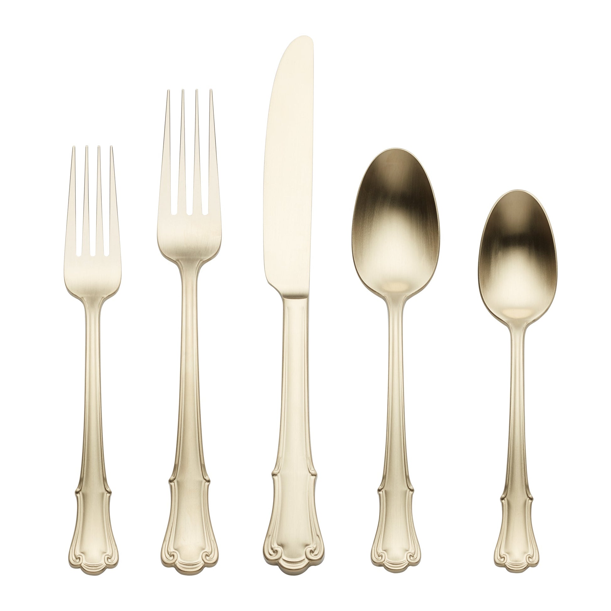 James Street Champagne Satin 20-Piece Flatware Set
