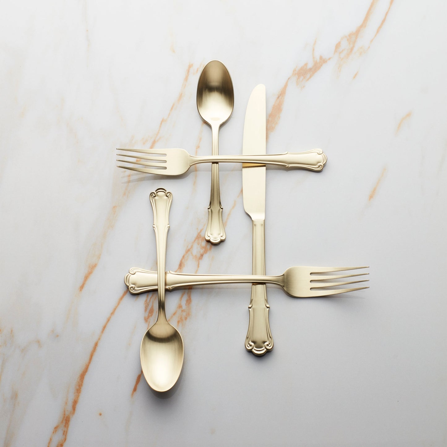 James Street Champagne Satin 20-Piece Flatware Set
