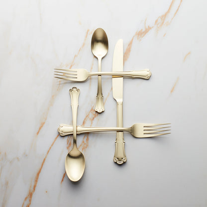 James Street Champagne Satin 20-Piece Flatware Set