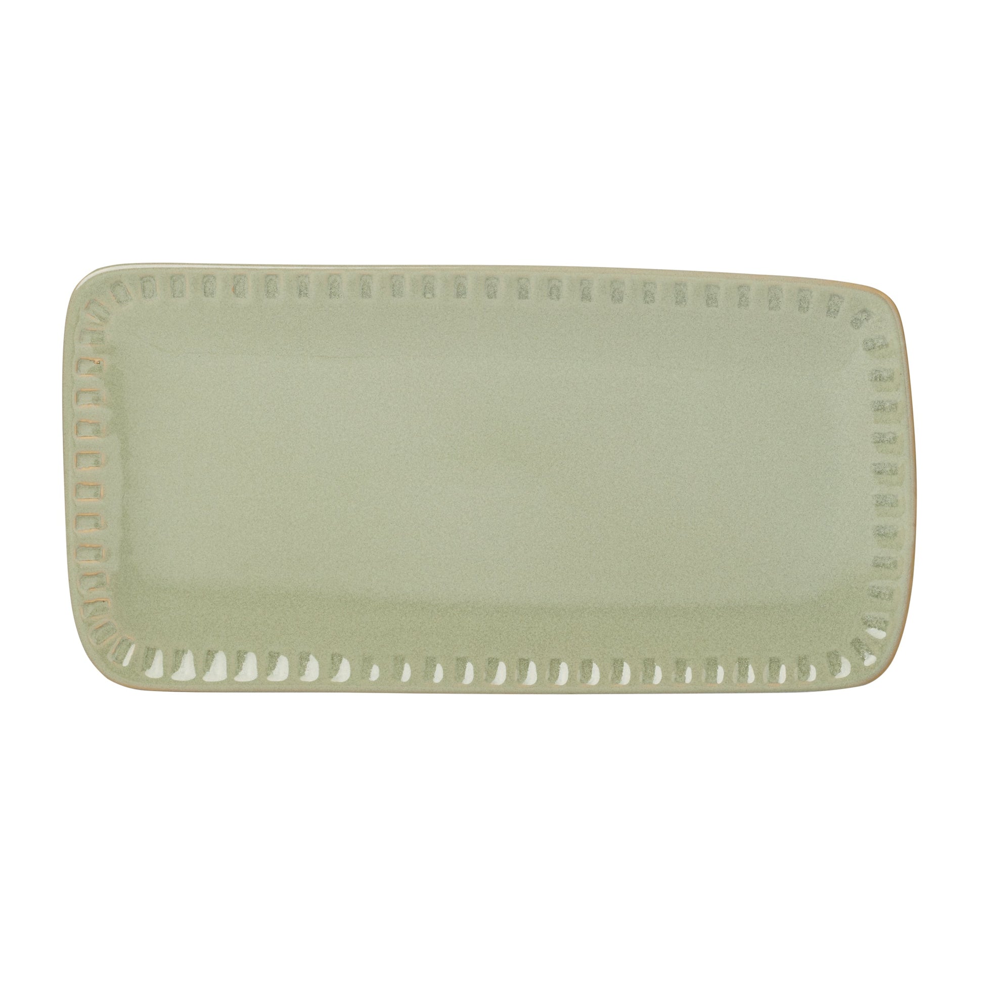 Artisanal Stripe Green Hors d'Oeuvres Tray