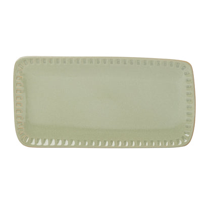 Artisanal Stripe Green Hors d'Oeuvres Tray