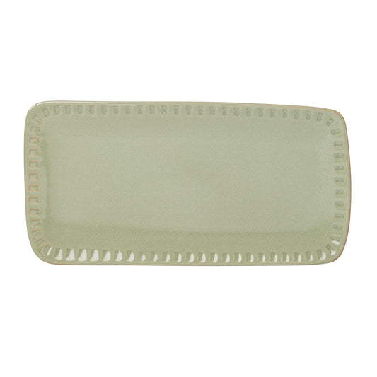 Artisanal Stripe Green Hors d'Oeuvres Tray