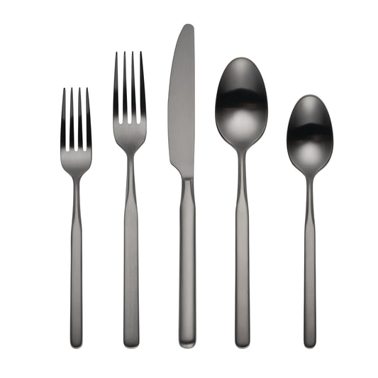 Mercer Gunmetal 5-Piece Place Setting