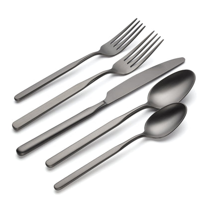 Mercer Gunmetal 5-Piece Place Setting