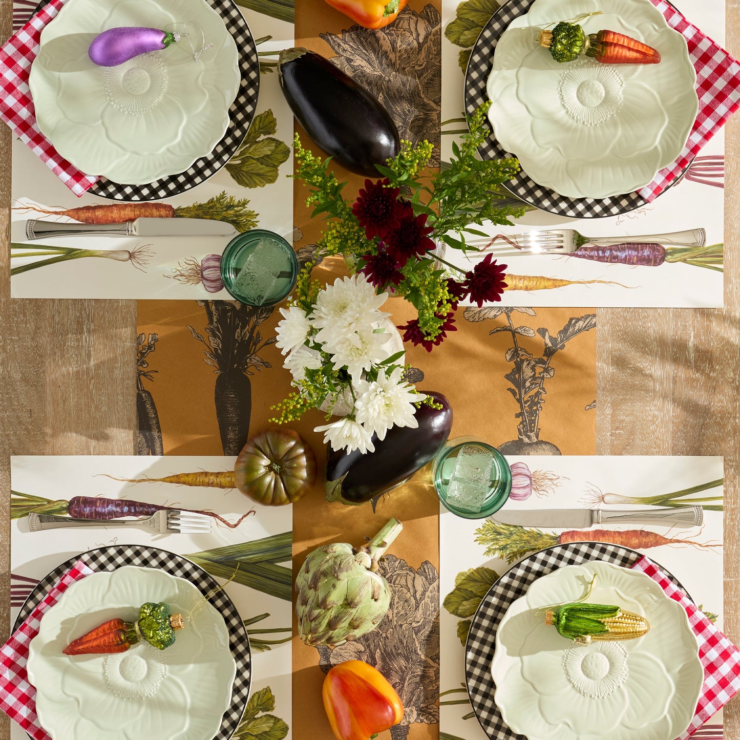 Butterfly Meadow Floral Green Accent Plates, Set of 4