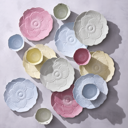 Butterfly Meadow Floral Green Accent Plates, Set of 4