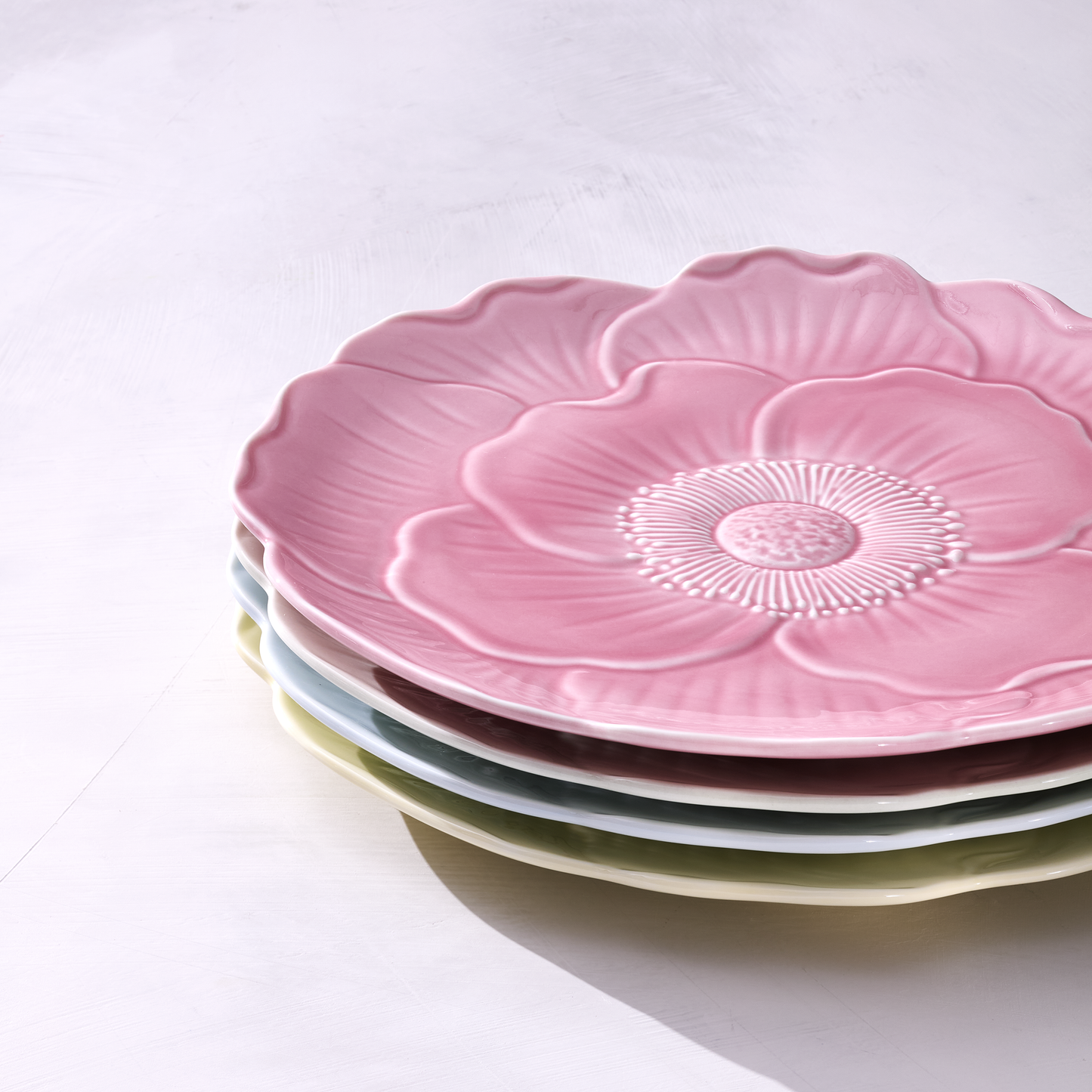 Butterfly Meadow Floral Pink Accent Plates, Set of 4