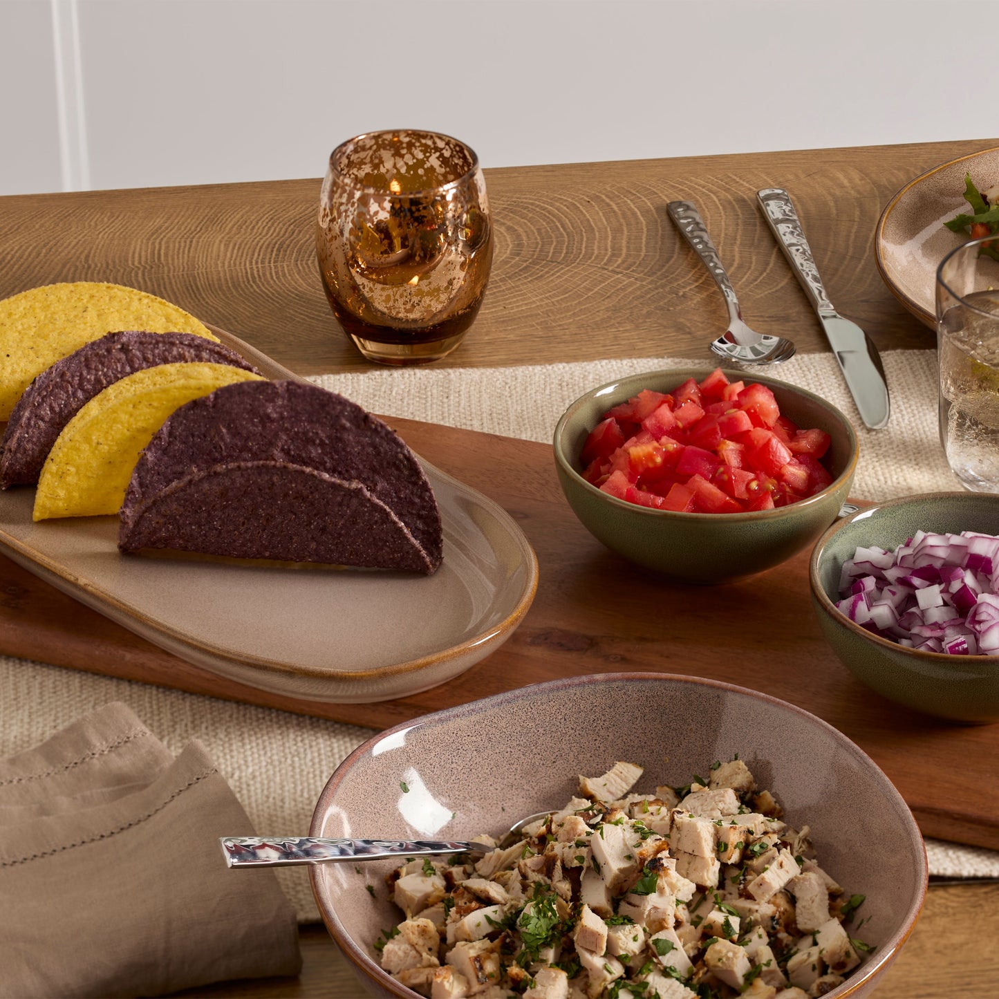 Organic Shades Clay Pasta Bowls, Set of 4