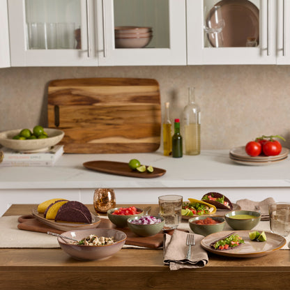 Organic Shades Clay 12-Piece Dinnerware Set