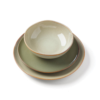 Organic Shades Sage Green 12-Piece Dinnerware Set