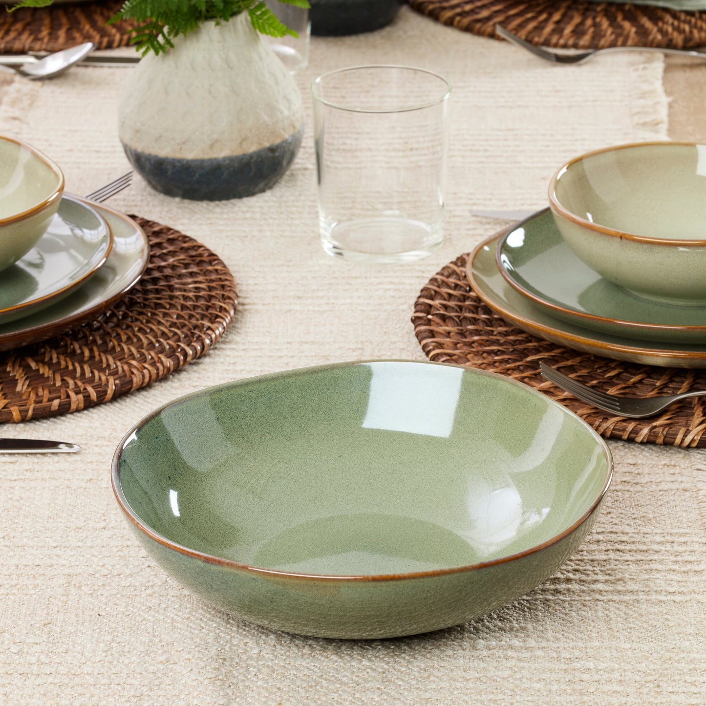 Organic Shades Sage Green 2-Piece Serving Set