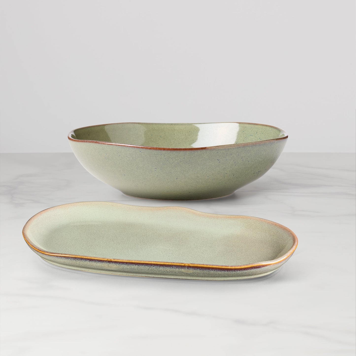 Organic Shades Sage Green 2-Piece Serving Set