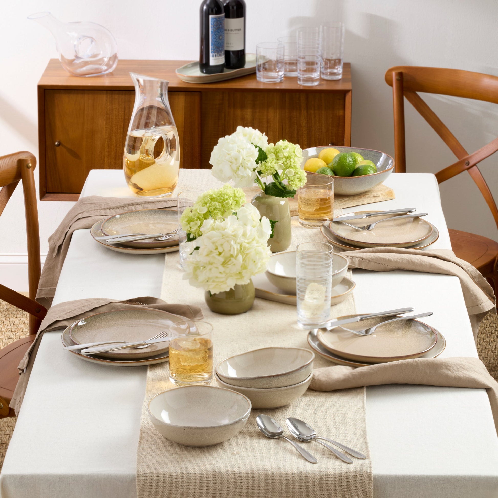 Organic Shades Oatmeal 18-Piece Dinnerware Set