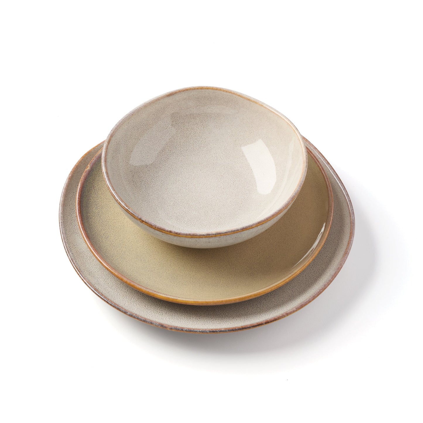 Organic Shades Oatmeal 12-Piece Dinnerware Set