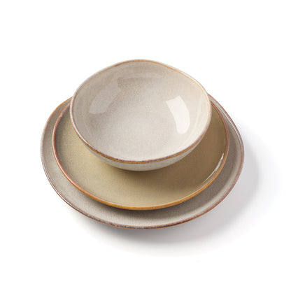 Organic Shades Oatmeal 18-Piece Dinnerware Set
