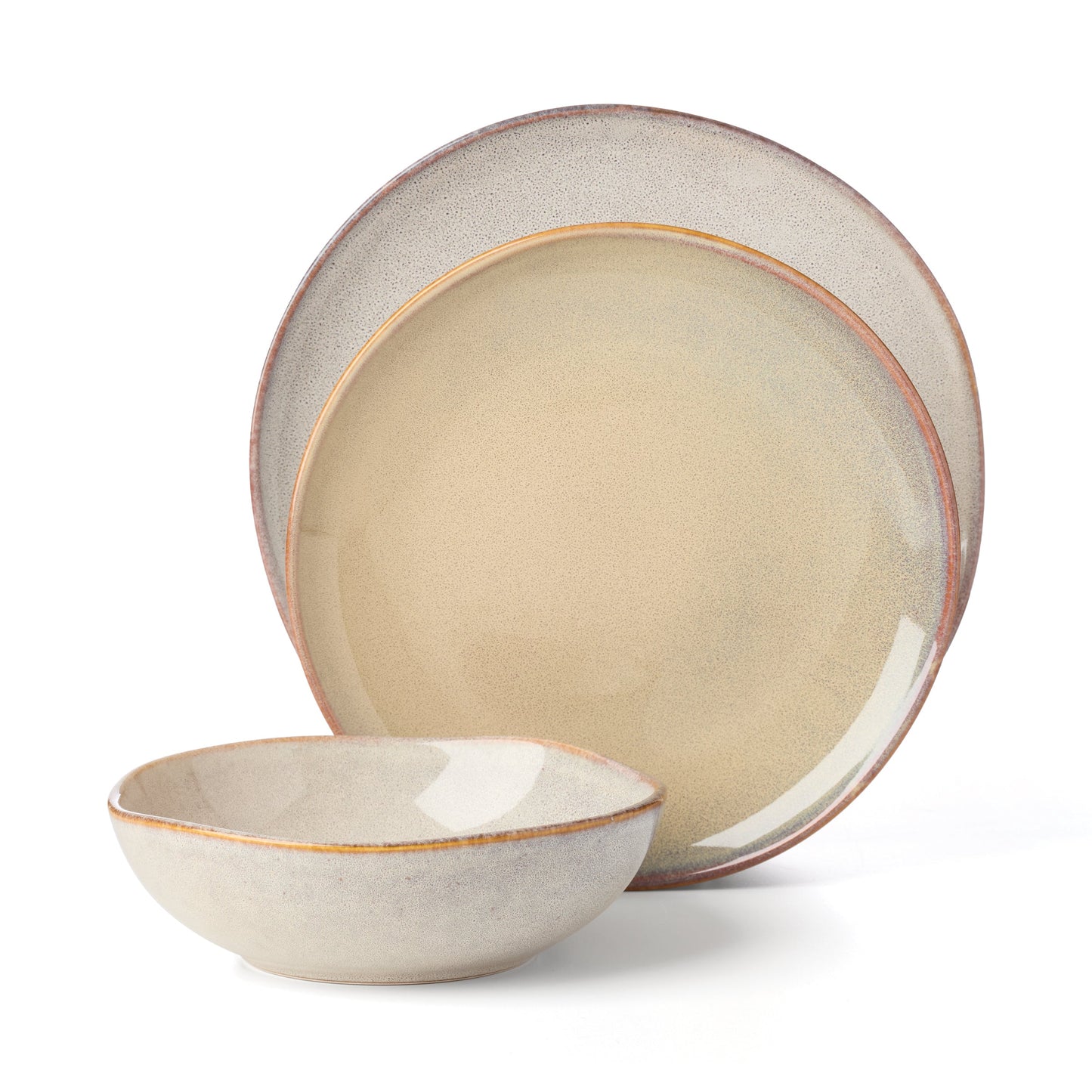 Organic Shades Oatmeal 18-Piece Dinnerware Set