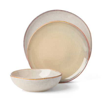 Organic Shades Oatmeal 18-Piece Dinnerware Set