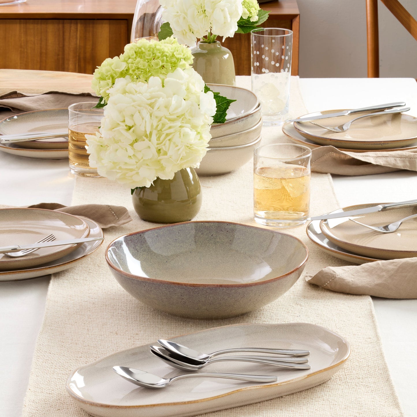 Organic Shades Oatmeal 2-Piece Serving Set