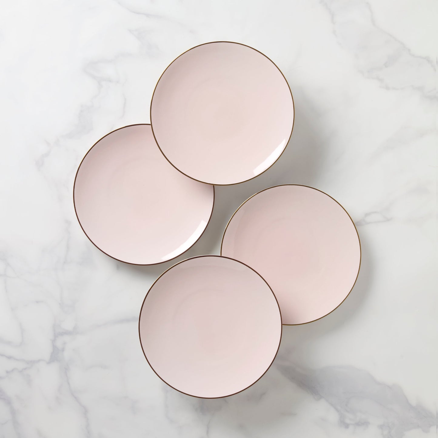 Trianna Blush Coupe Salad Plates, Set of 4