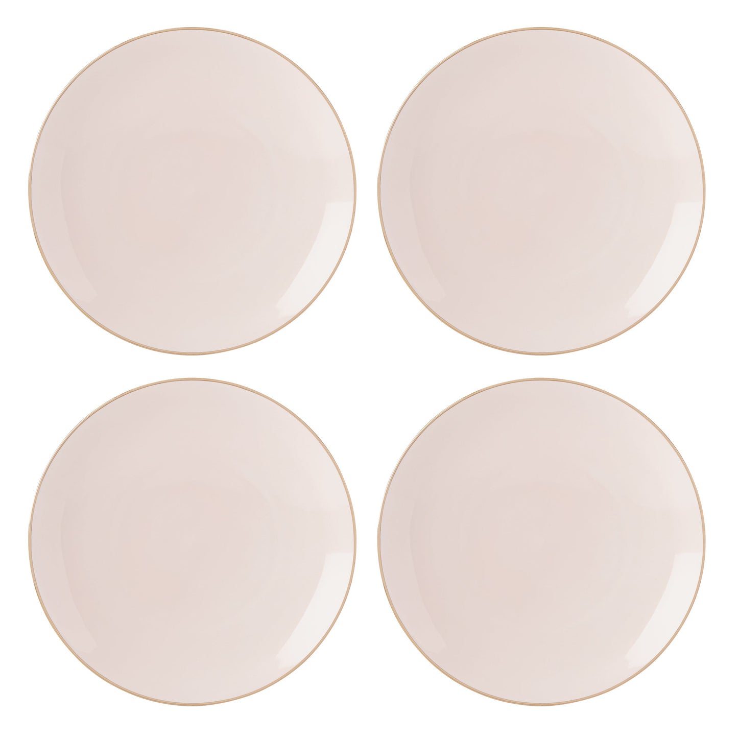 Trianna Blush Coupe Dinner Plates, Set of 4