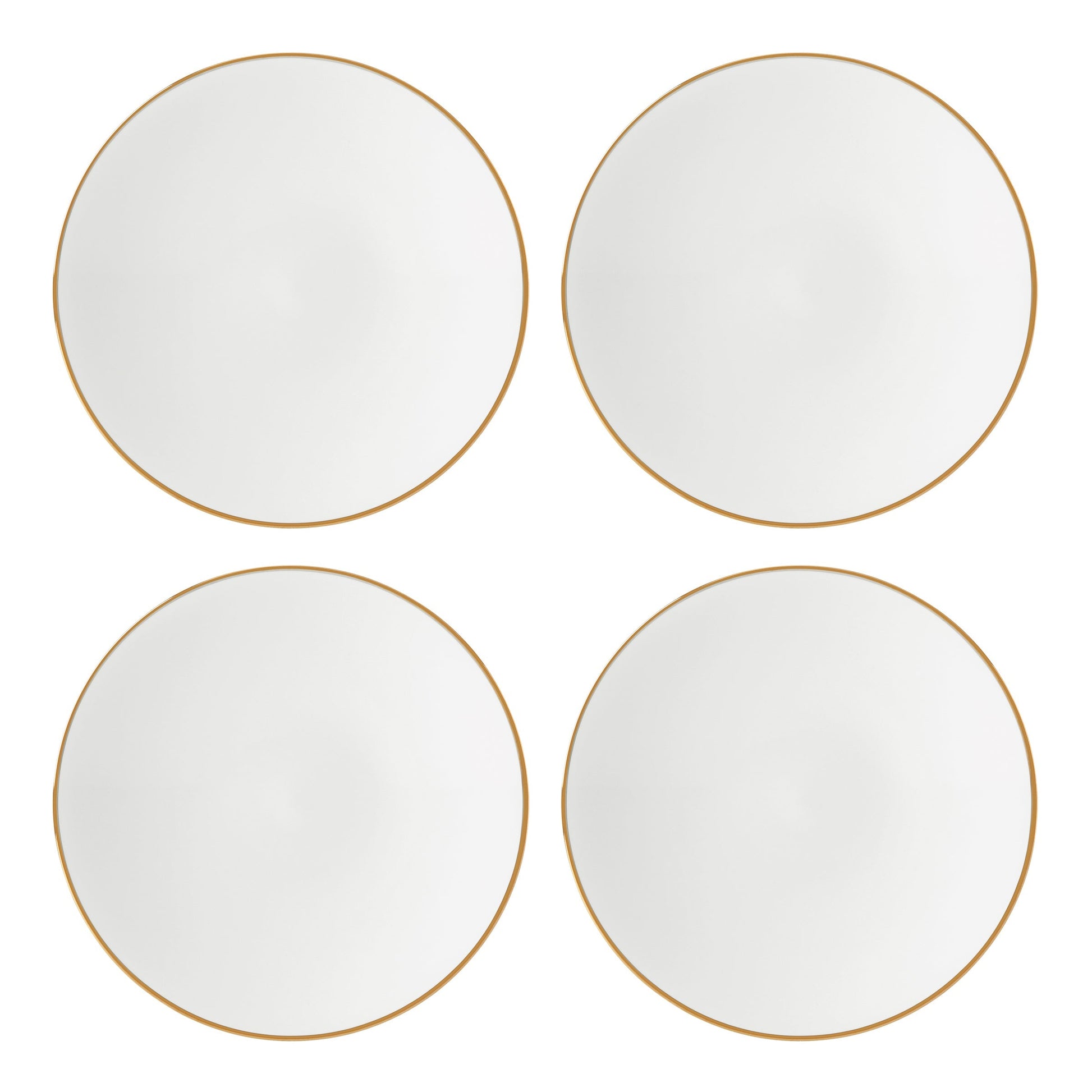 Trianna White Coupe Salad Plates, Set of 4