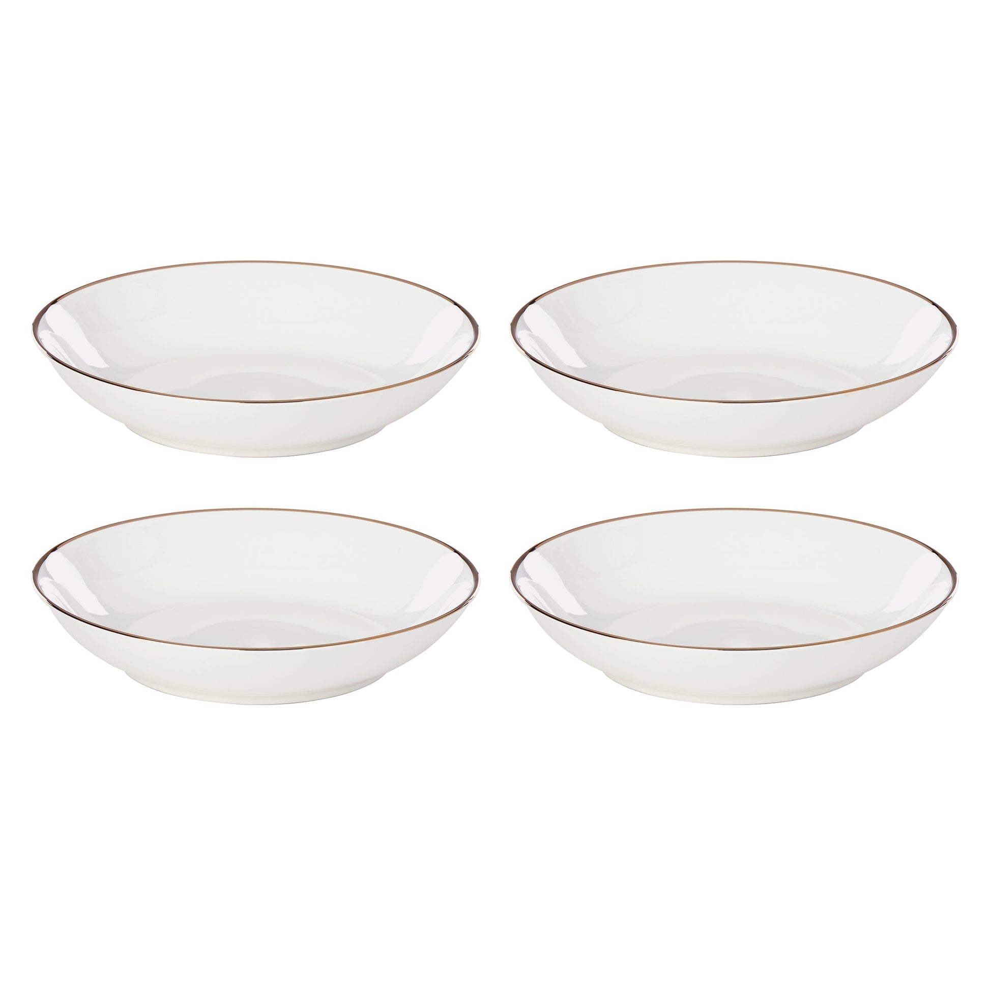 Trianna White Pasta Bowls, Set of 4