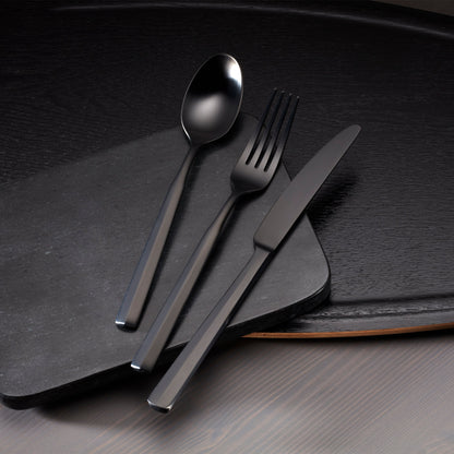 Ryder Black Satin 20-Piece Flatware Set