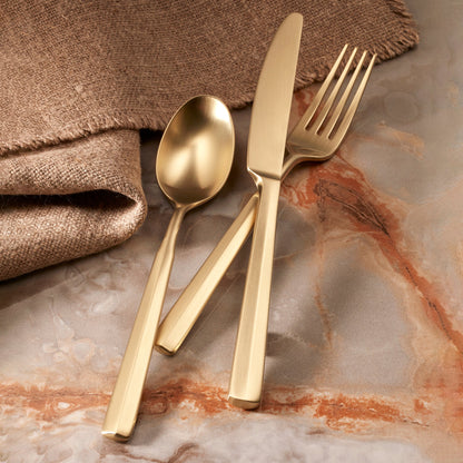 Ryder Champagne Satin 20-Piece Flatware Set