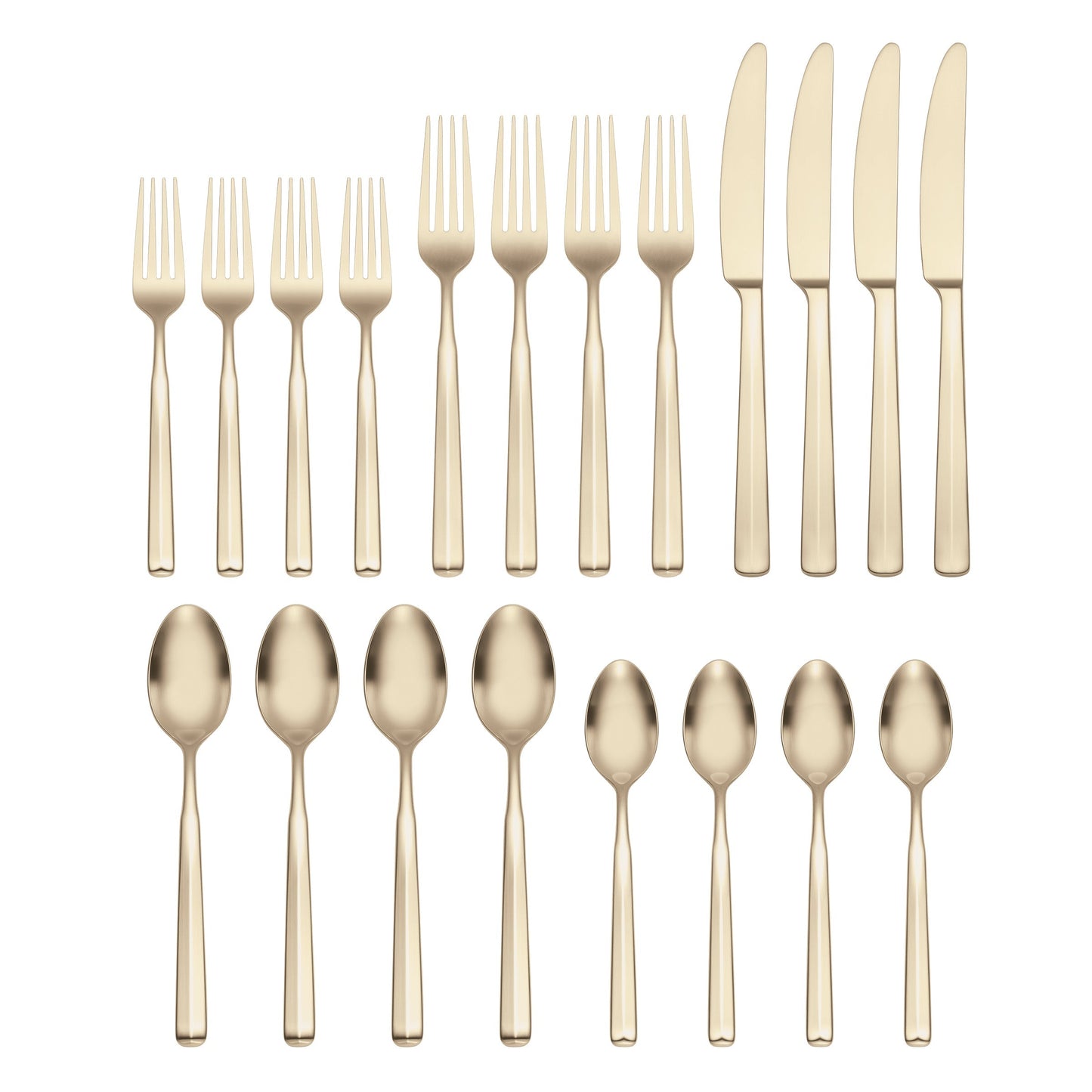 Ryder Champagne Satin 20-Piece Flatware Set