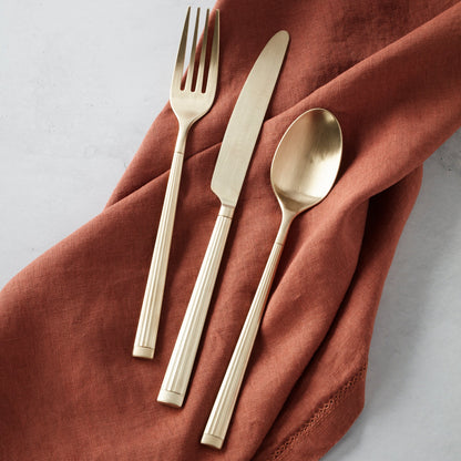 Robyn Champagne Mist Satin 20-Piece Flatware Set