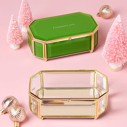"I Treasure You" Clear Jewelry Box