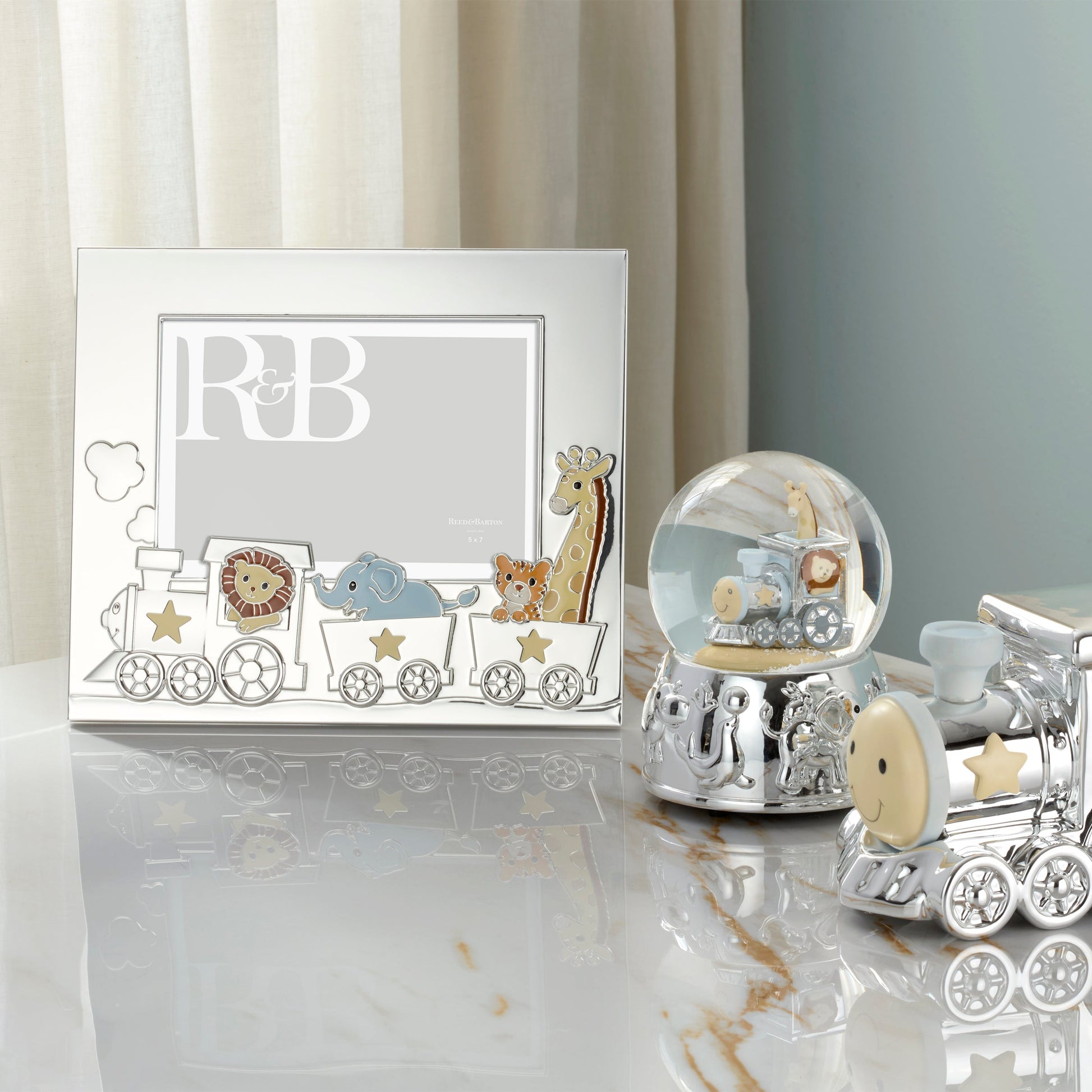 Animal Train Silverplate 5x7 Photo Frame