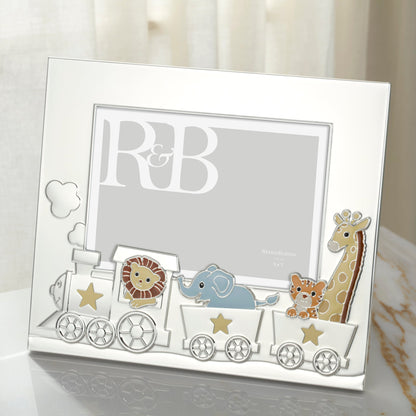 Animal Train Silverplate 5x7 Photo Frame