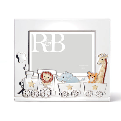Animal Train Silverplate 5x7 Photo Frame
