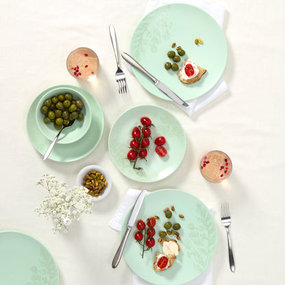 Roseto Soft Sage 12-Piece Dinnerware Set