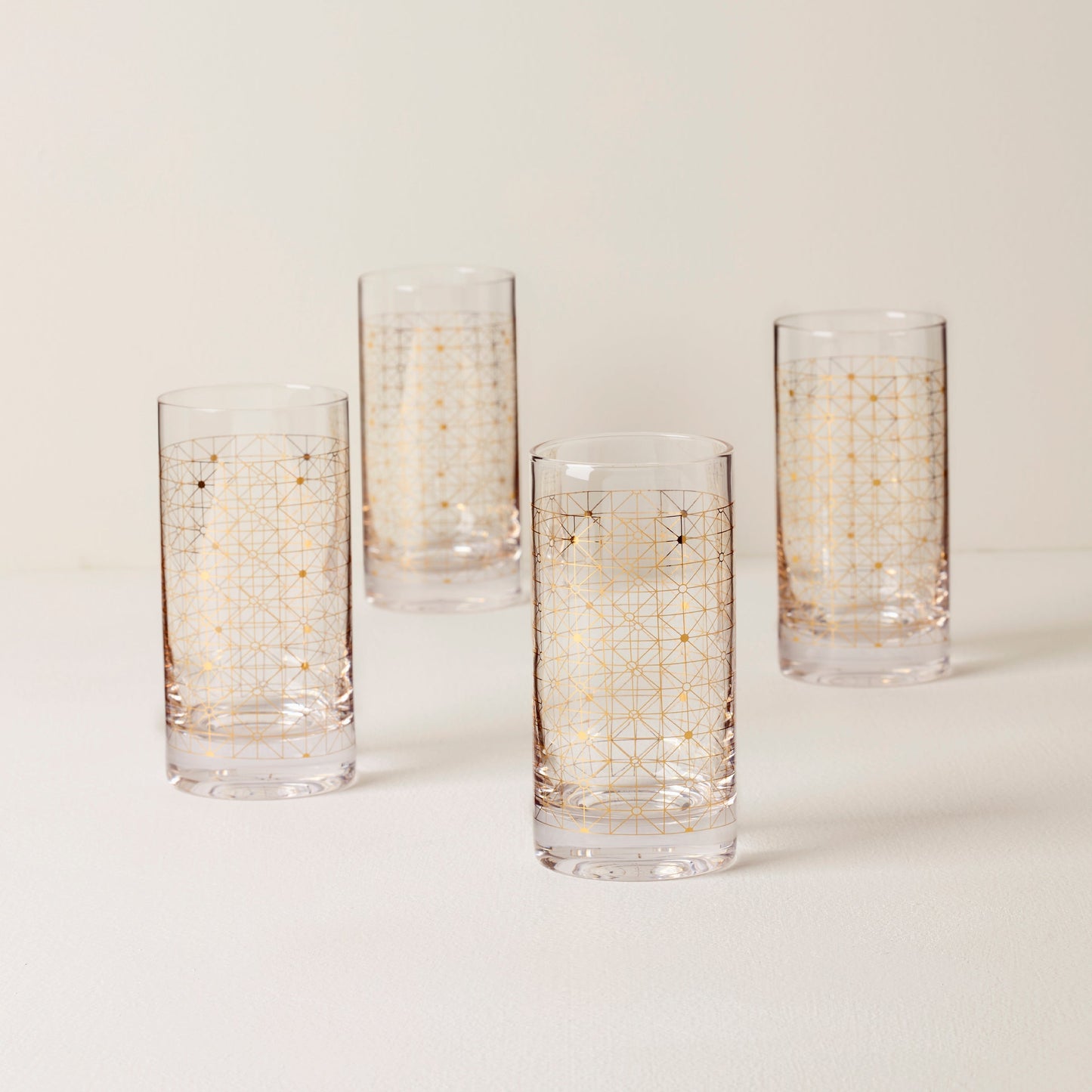 Tuscany Classics Gold Dust Highball Glasses, Set of 4