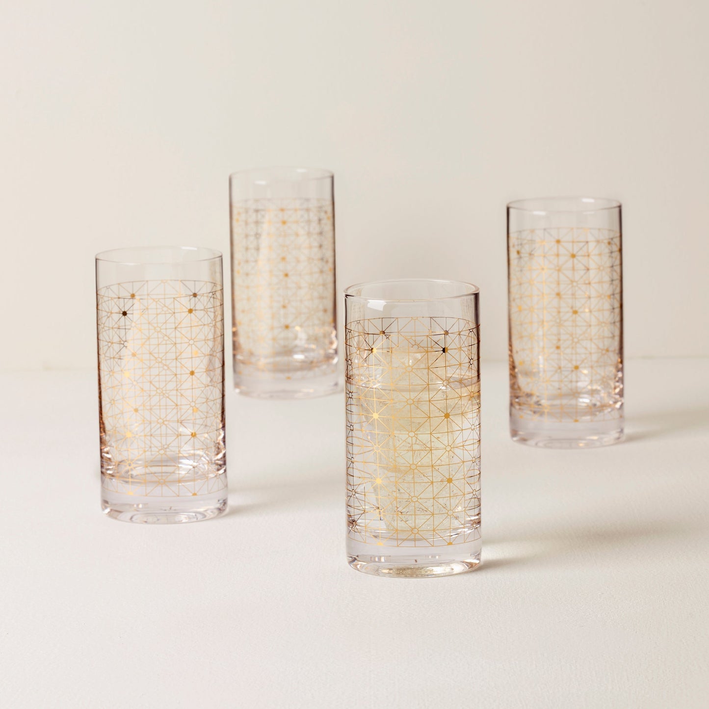 Tuscany Classics Gold Dust Highball Glasses, Set of 4