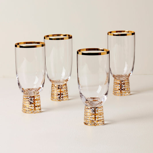 Tuscany Classics Gold Frost All-Purpose Glasses, Set Of 4