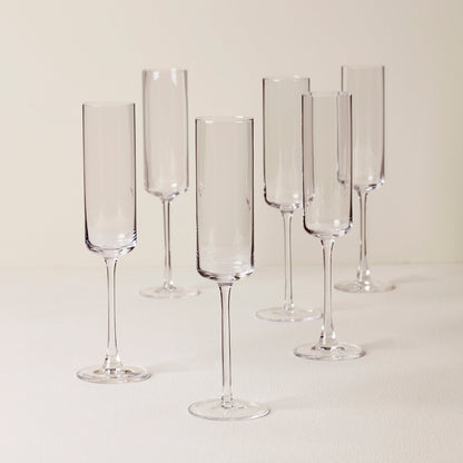 Tuscany Classics Straight Flute Glasses, Set of 6