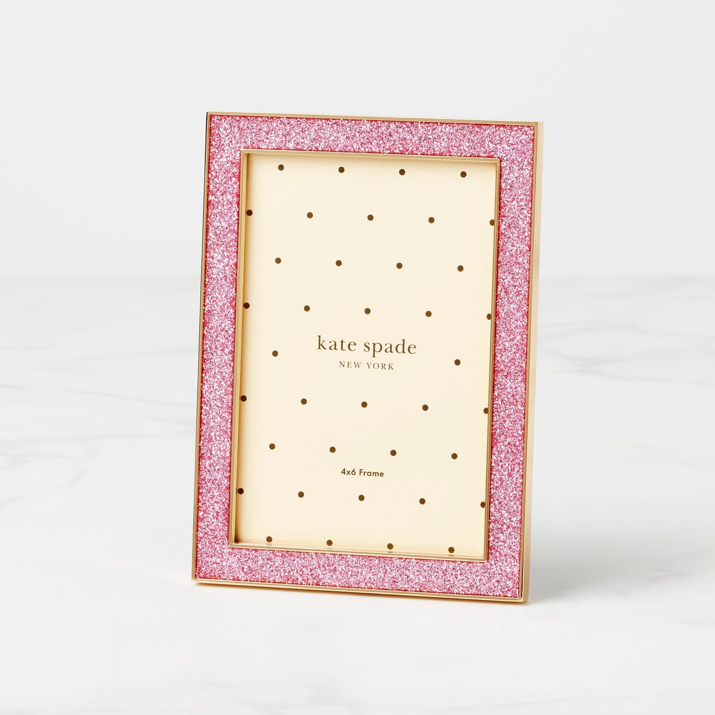 Sitting Pretty Pink Glitter 4x6 Photo Frame
