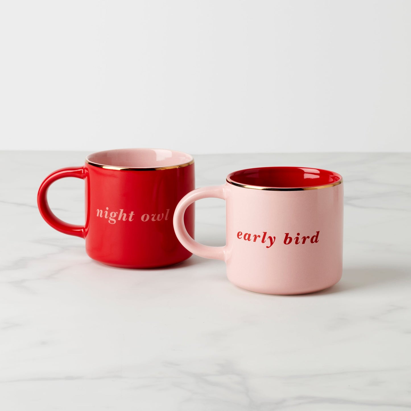 Two of a Kind Early Bird & Night Owl Mugs, Set of 2
