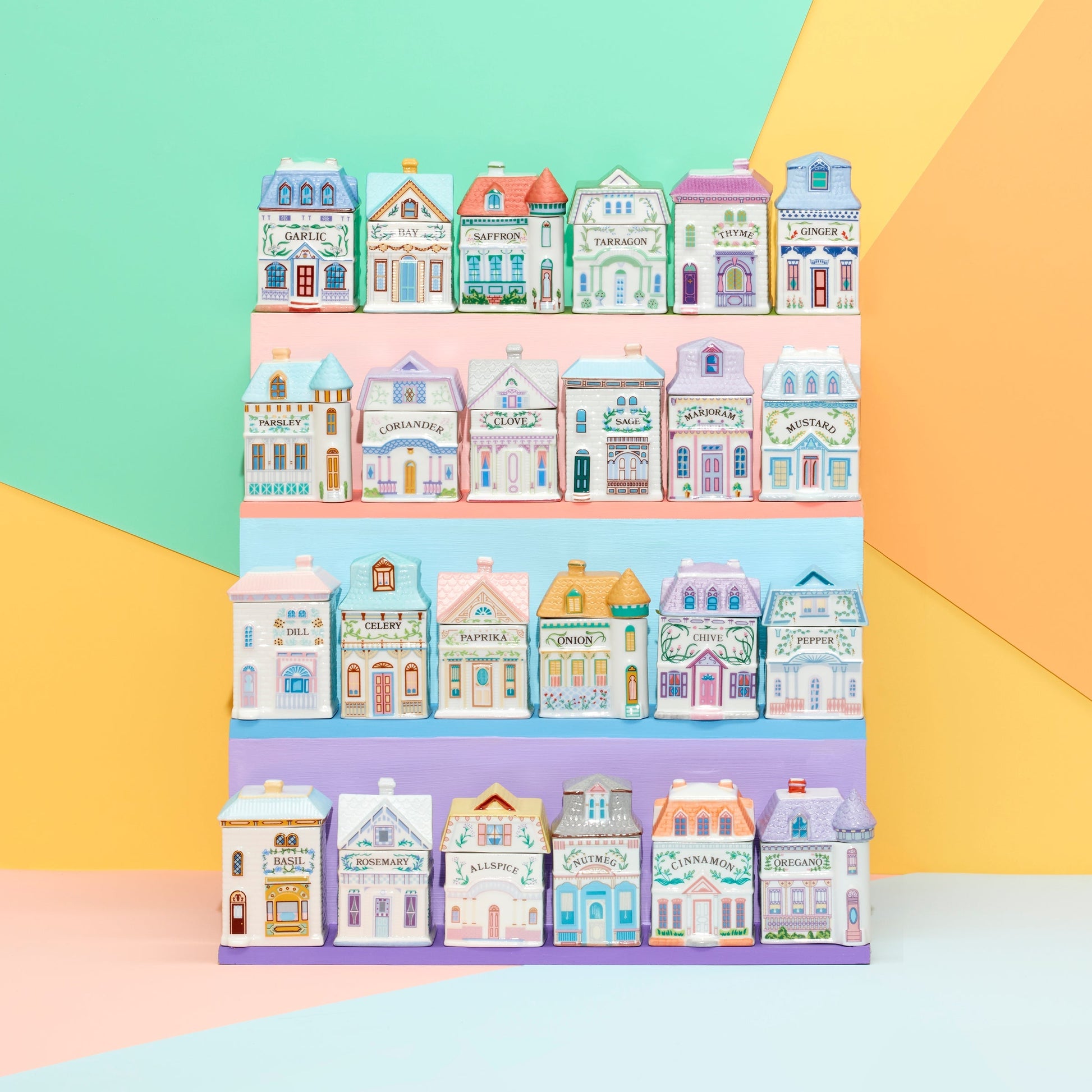 Lenox Spice Village 6-Piece Rustic Row Spice Jar Set