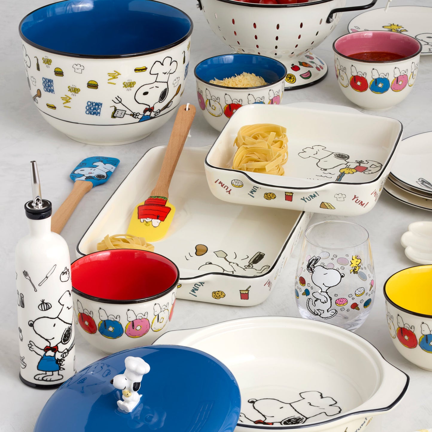 Chef Snoopy Covered Casserole Dish
