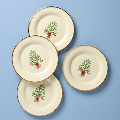 Holiday Tree Accent Plates, Set of 4