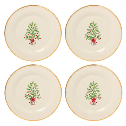 Holiday Tree Accent Plates, Set of 4