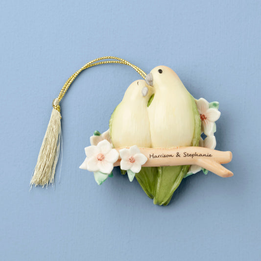 Personalized Love Birds Ornament