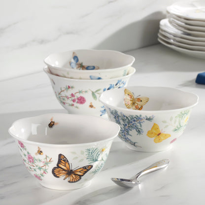 Butterfly Meadow Herbs Rice Bowls, Set of 4