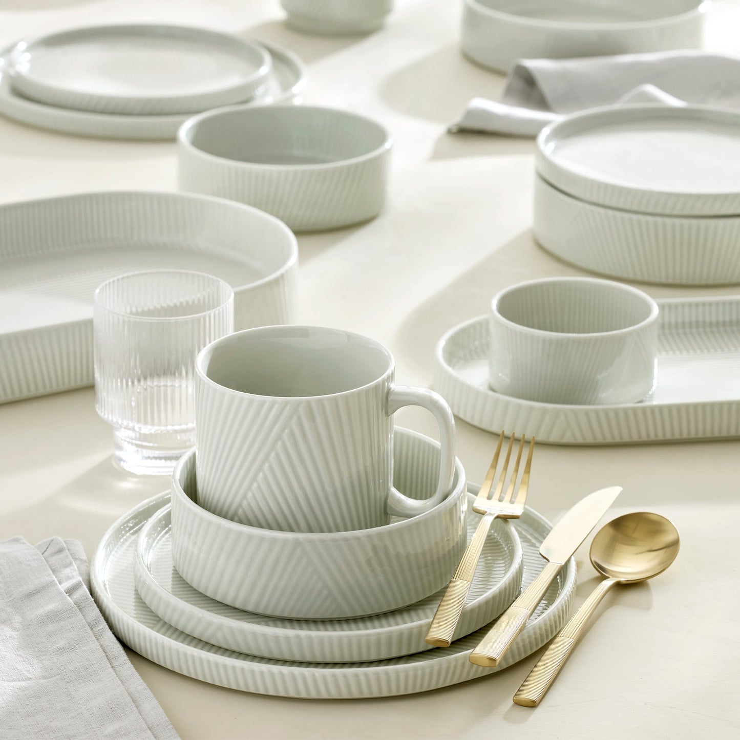Modulus Champagne Satin 20-Piece Flatware Set