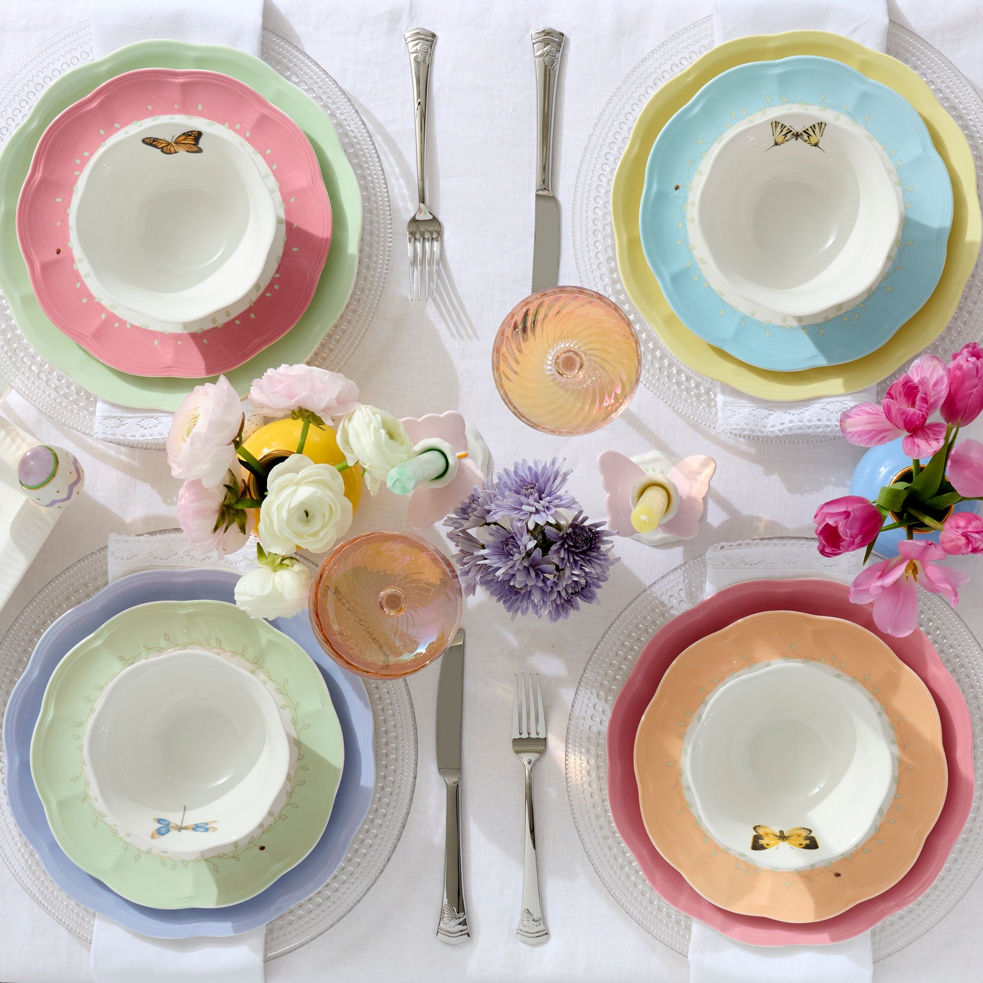 Butterfly Meadow II 65-Piece Flatware Set