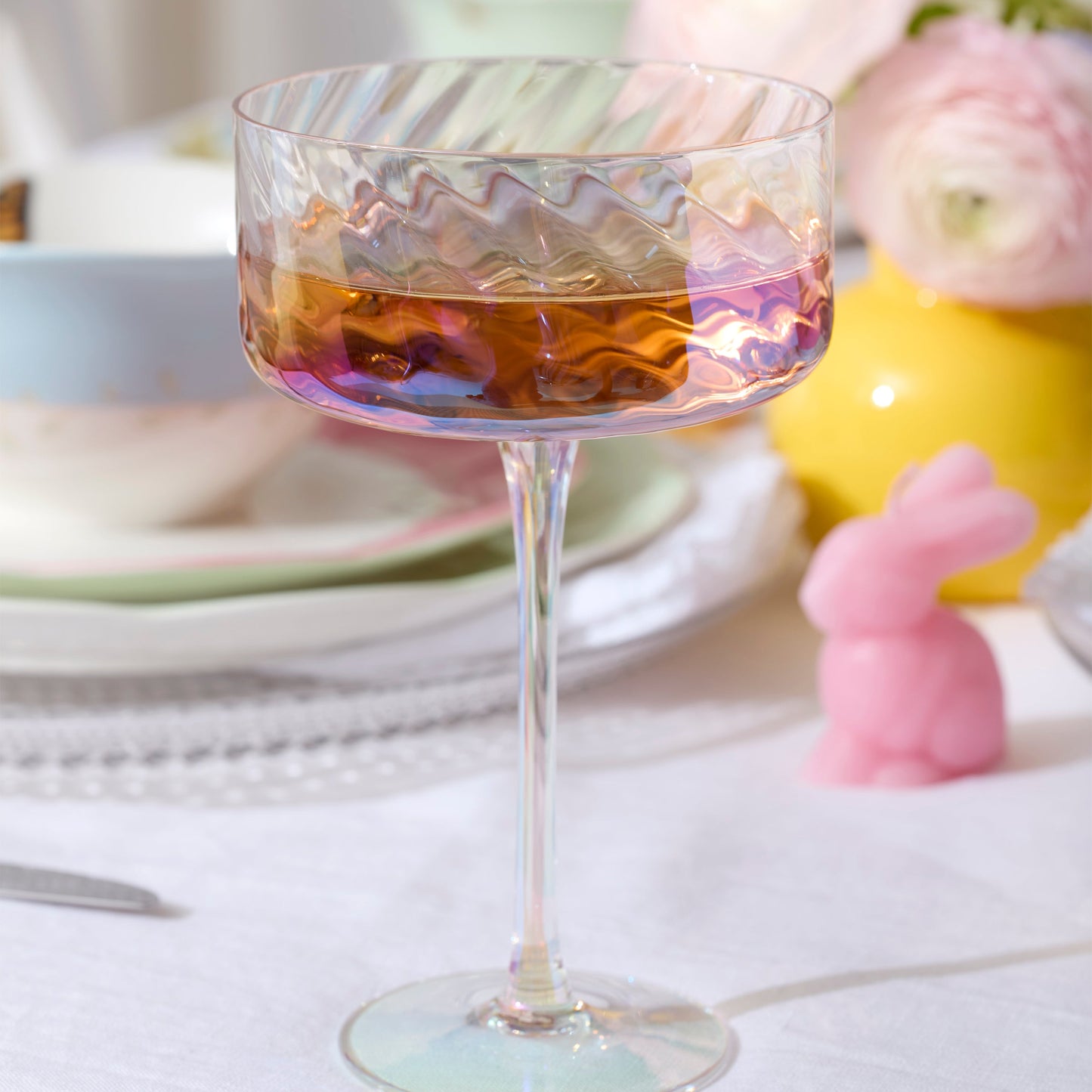 Tuscany Classics Iridescent Coupe Glasses, Set of 4